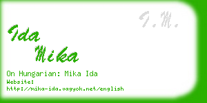 ida mika business card